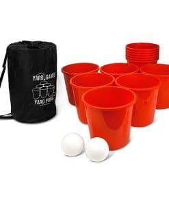 Juego de Pong Gigante para Exteriores con Cubetas y Pelotas