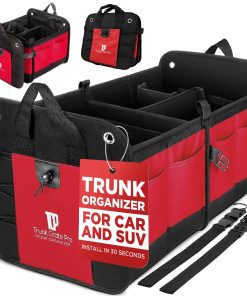 Organizador de maletero para coche TRUNKCRATEPRO rojo,