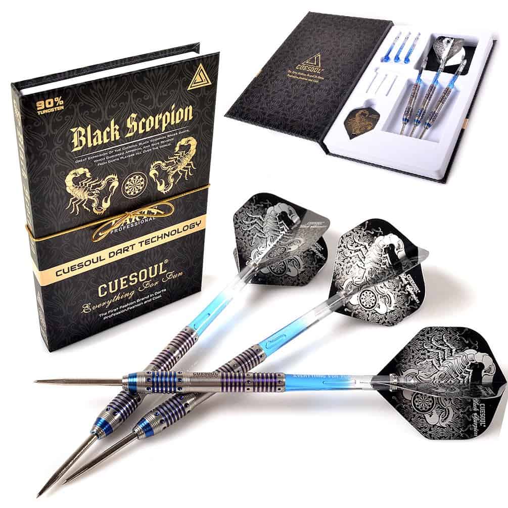 Set de Dardos de Punta de Acero CUESOUL Black Scorpion 24g