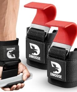 Ganchos para Levantamiento de Pesas DMoose -Rojo