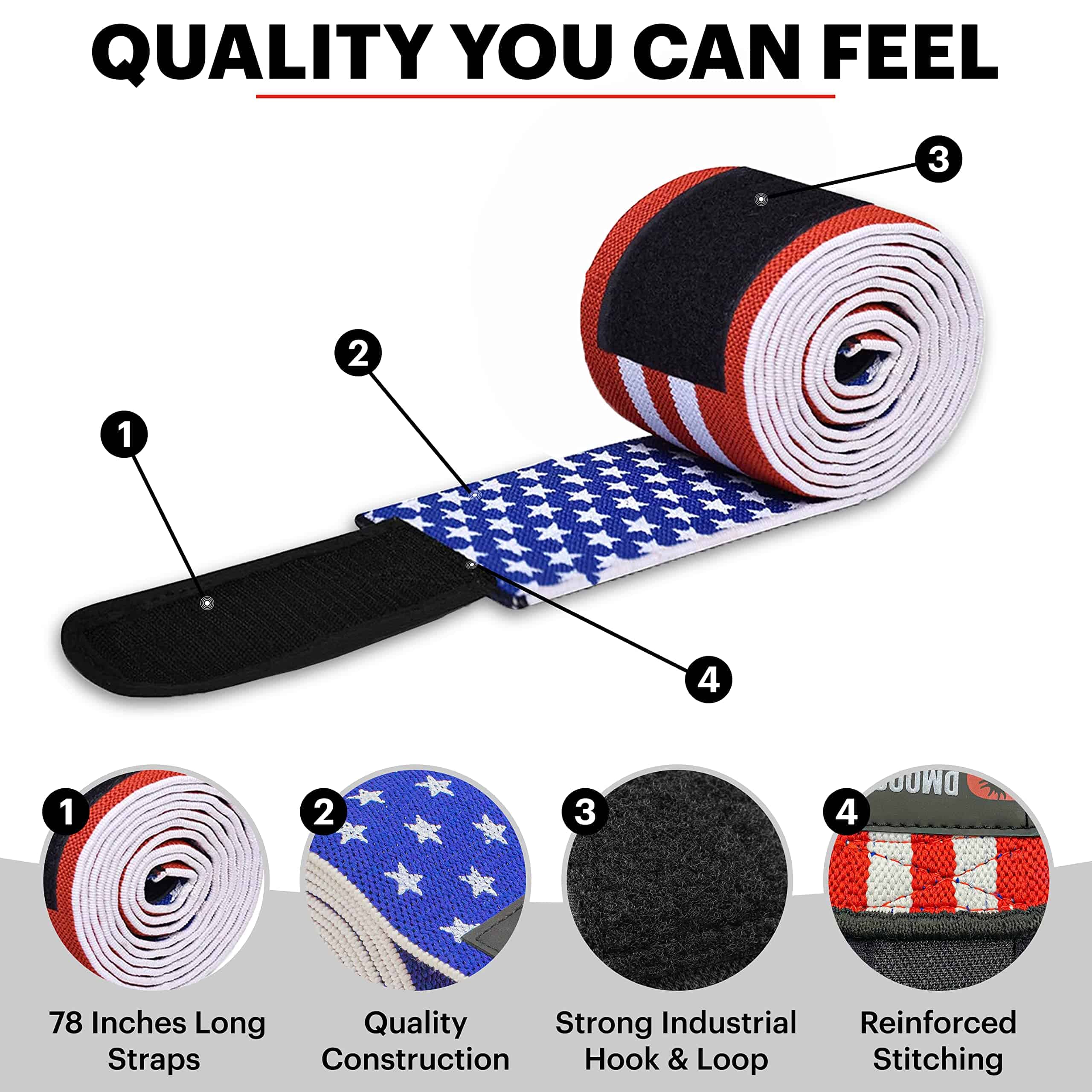 Vendas para rodillas DMoose para levantamiento de pesas - - Imagen 6