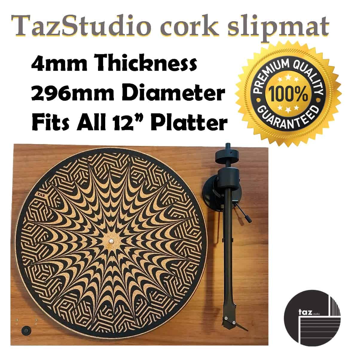TazStudio Premium slipmat - Tapete de corcho para -Patrón de - Imagen 4