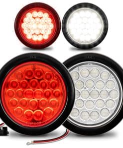 Juego de 4 luces traseras redondas de remolque de 4" de