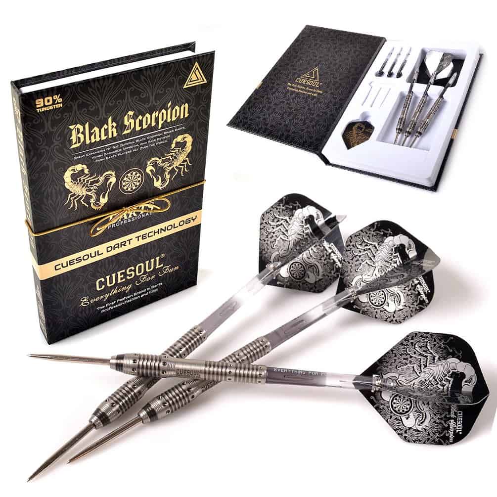 Set de Dardos CUESOUL Black Scorpion 24g de Punta de Acero