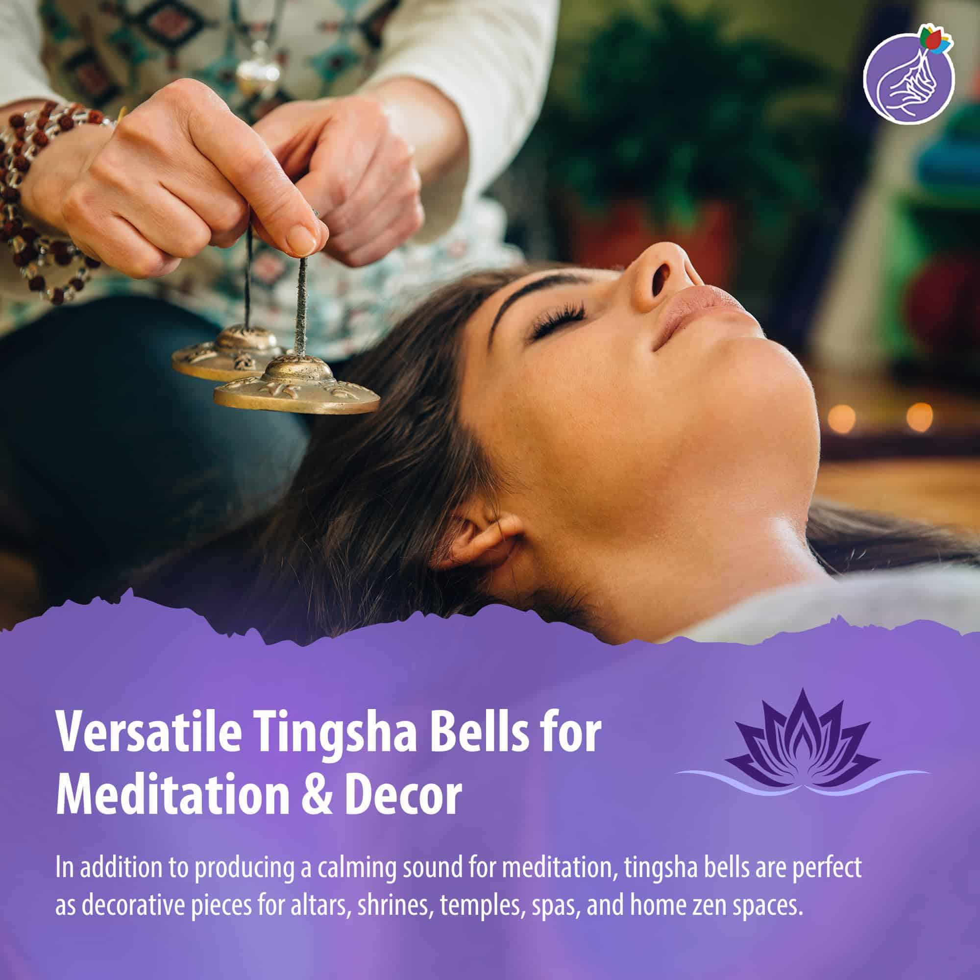 Mudra Crafts Campanas Tibetanas Tingsha - Campanas de Yoga - Imagen 7