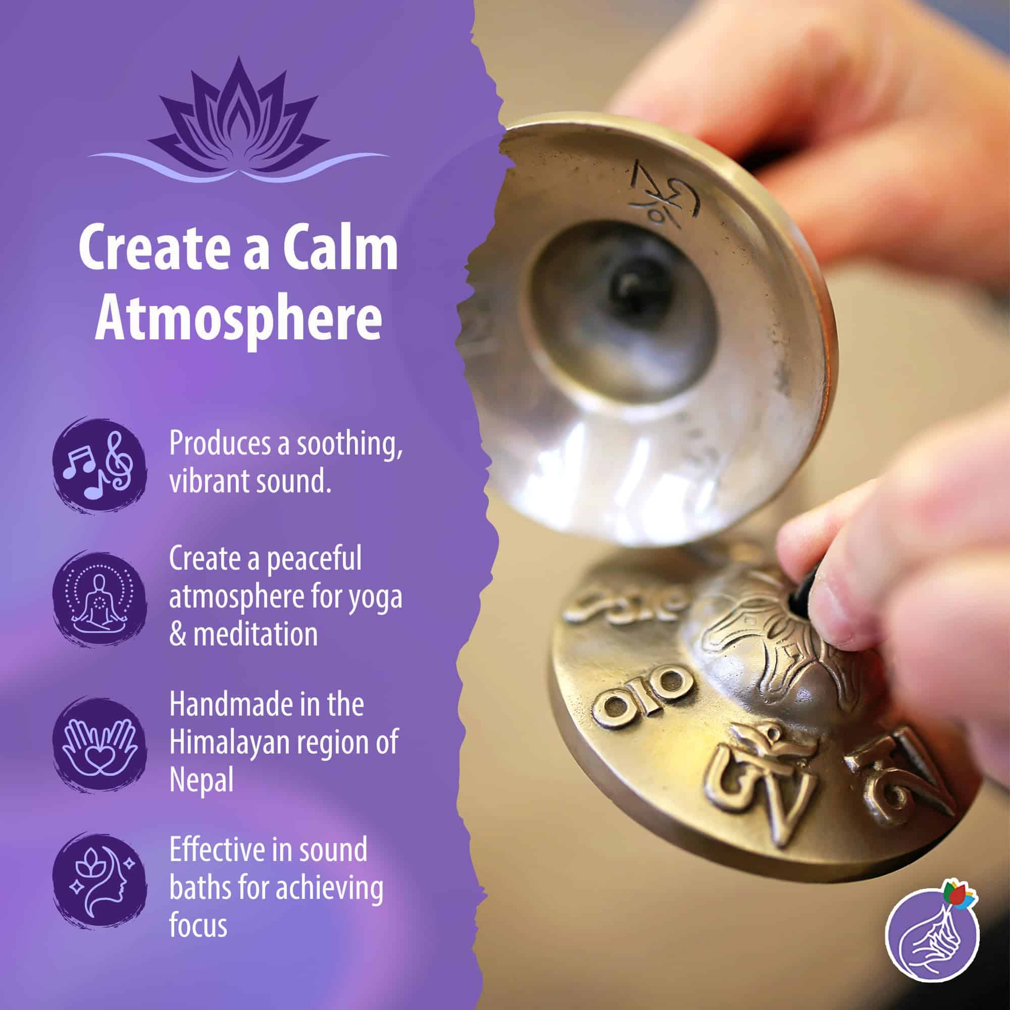 Mudra Crafts Campanas Tibetanas Tingsha - Campanas de Yoga - Imagen 5