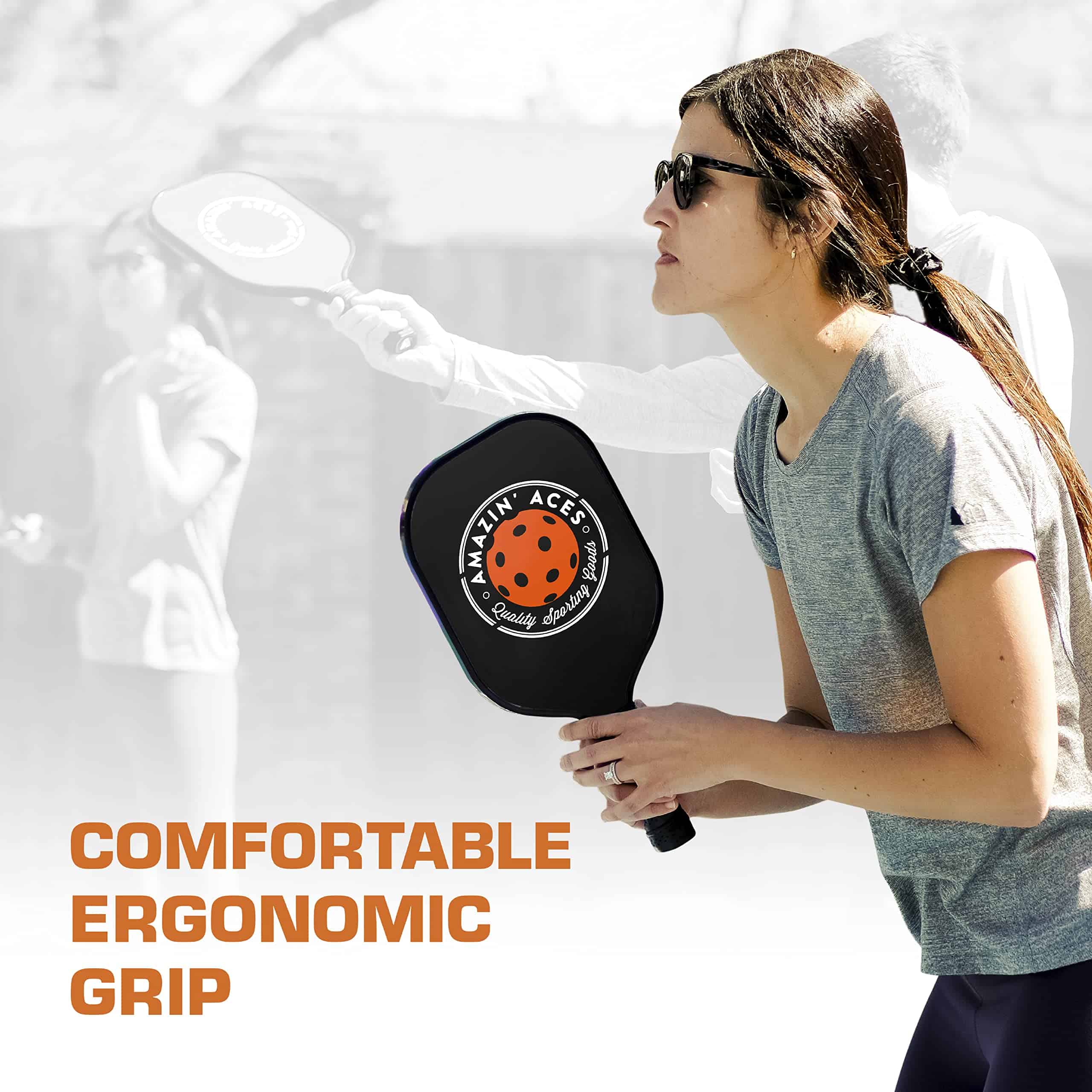 Set de 2 paletas de pickleball clásicas de grafito de - Imagen 7