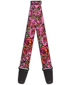 Correa de guitarra Buckle-Down Born to Blossom Close Up