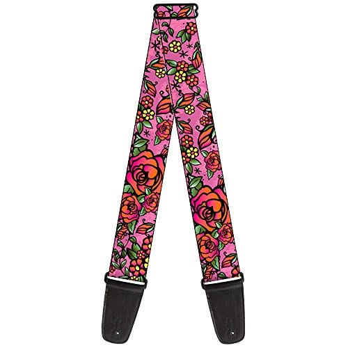 Correa de guitarra Buckle-Down Born to Blossom Close Up