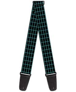 Correa para guitarra Buckle-Down Wire Grid Negro Azul 2