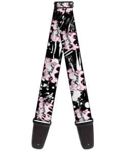 Correa de guitarra Punk Princess Heart Cross Bones