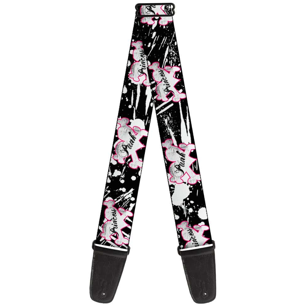 Correa de guitarra Punk Princess Heart Cross Bones