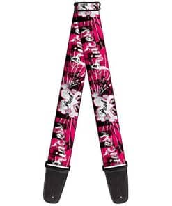 Correa de guitarra Buckle-Down Punk Princess Piano Keys de