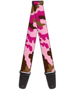 Correa de guitarra Buckle-Down - Camuflaje Rosa - 2" de