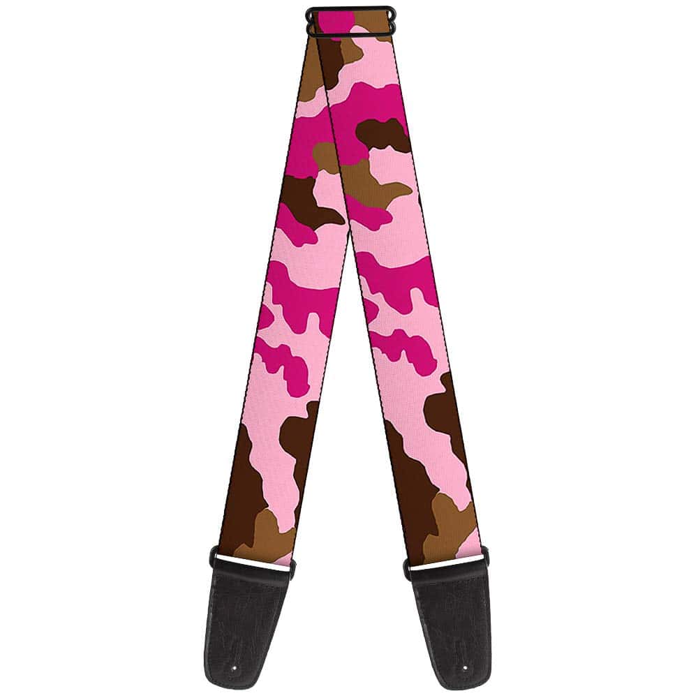 Correa de guitarra Buckle-Down - Camuflaje Rosa - 2" de
