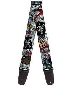Correa de guitarra Buckle-Down Dead Men Tell No Tales Close