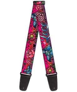 Correa para guitarra Buckle-Down Love Love Pink de 2
