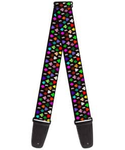 Correa de guitarra Suits Dollar Signs Negro Multicolor 2