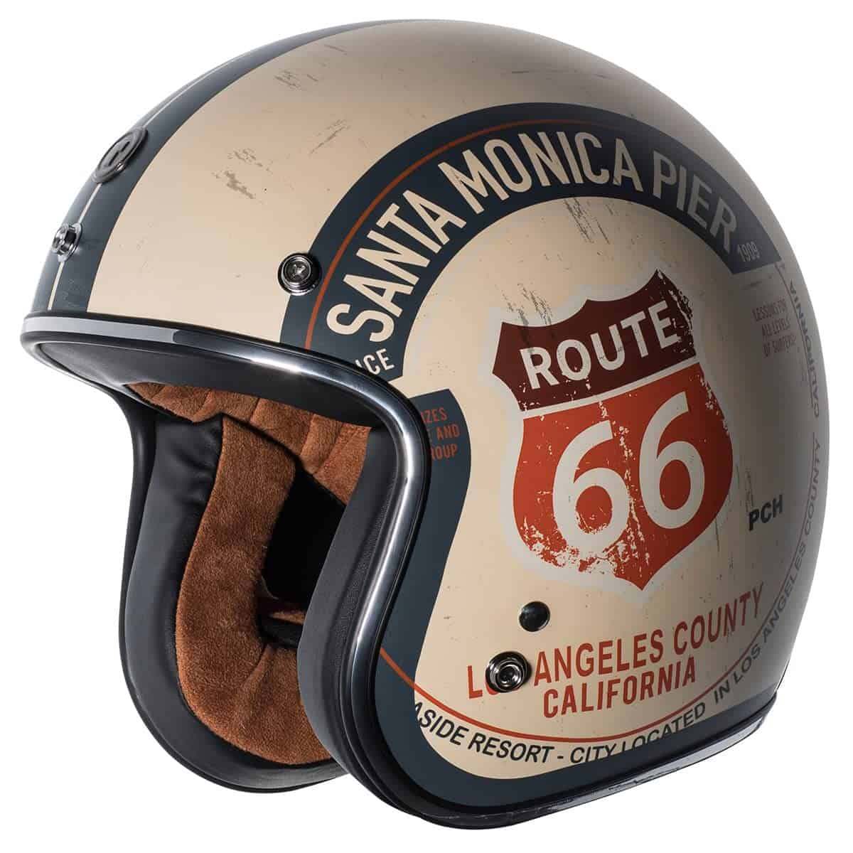 Casco abierto unisex TORC T5020PCH24 estilo T50 Route 66