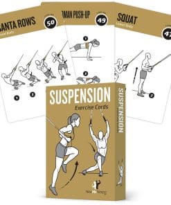 NewMe Fitness Tarjetas de Entrenamiento de Suspensión,