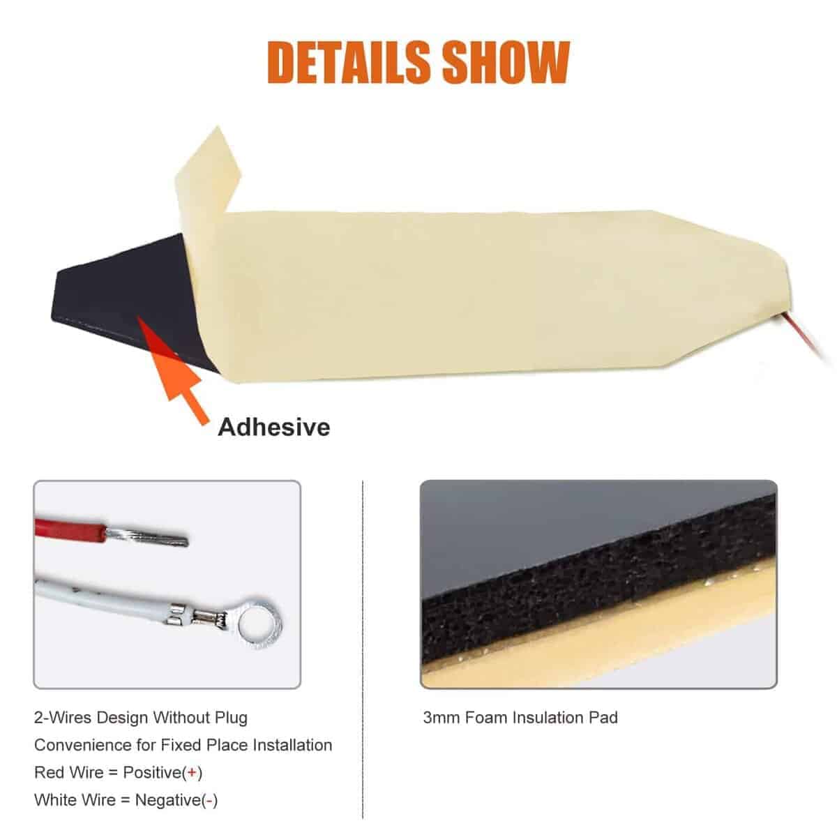 Facon 3" x 8" calentador de tubería de codo para RV, - Imagen 5