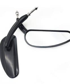 Par de espejos de carreras de lágrima negro compatible con