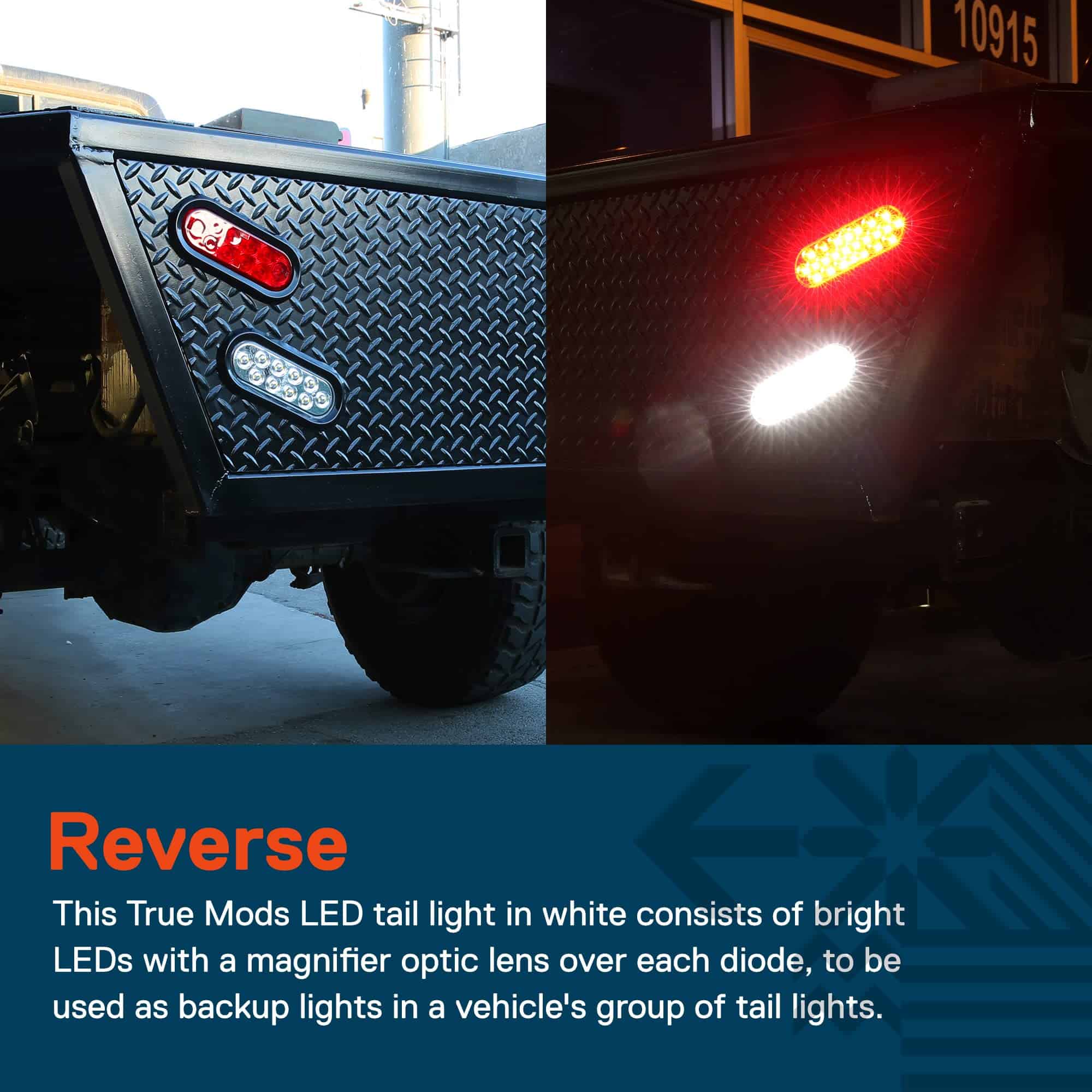 Kit de 4 luces traseras LED blancas transparentes ovales de - Imagen 4