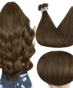 Extensiones de Cabello Full Shine U Tip de -Marrón Mediano