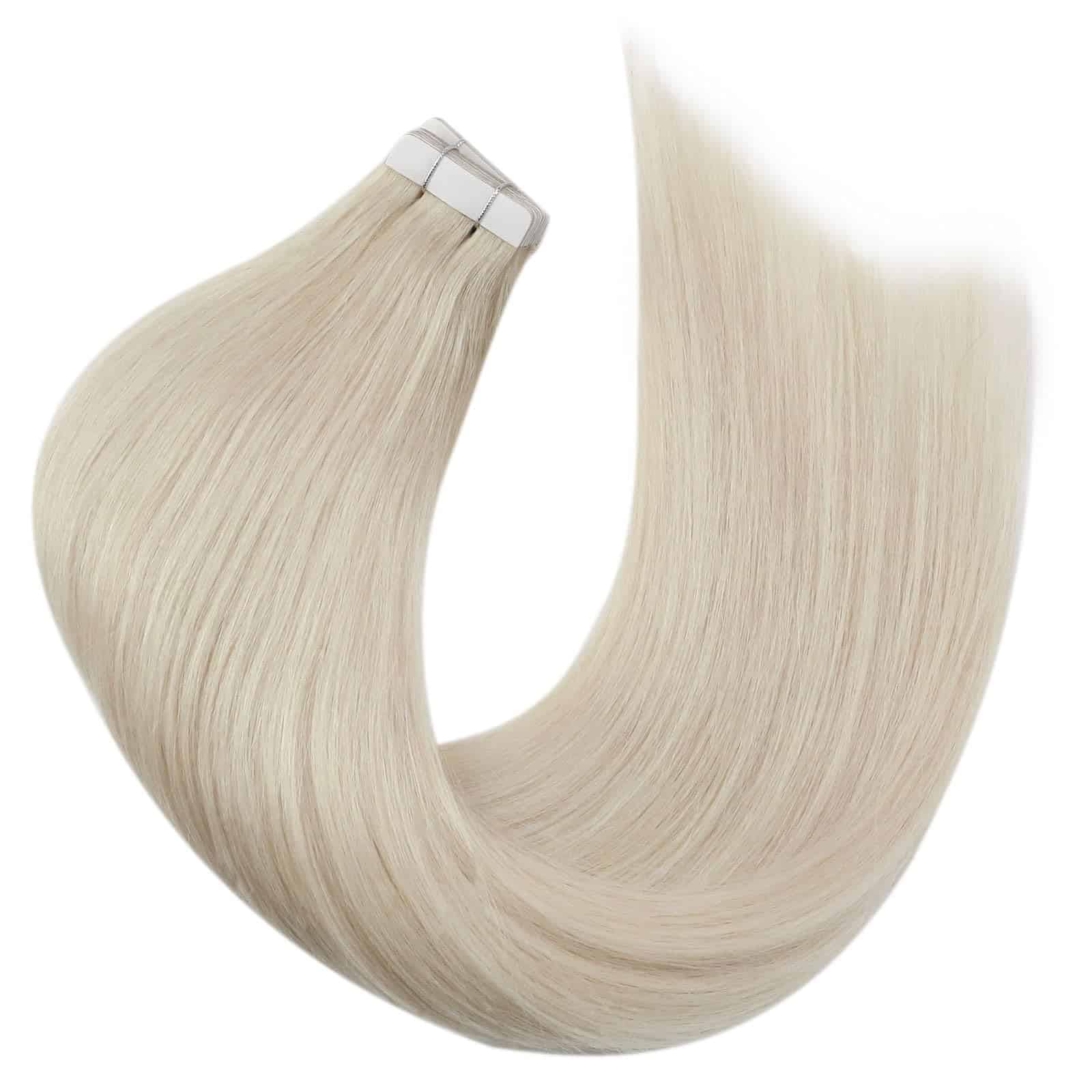 Extensiones de Cabello Rubias Platino Moresoo Tape in - Imagen 9
