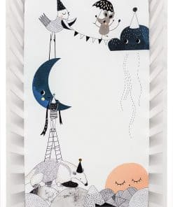 Sábana ajustable para cuna de algodón satén 100% de Rookie