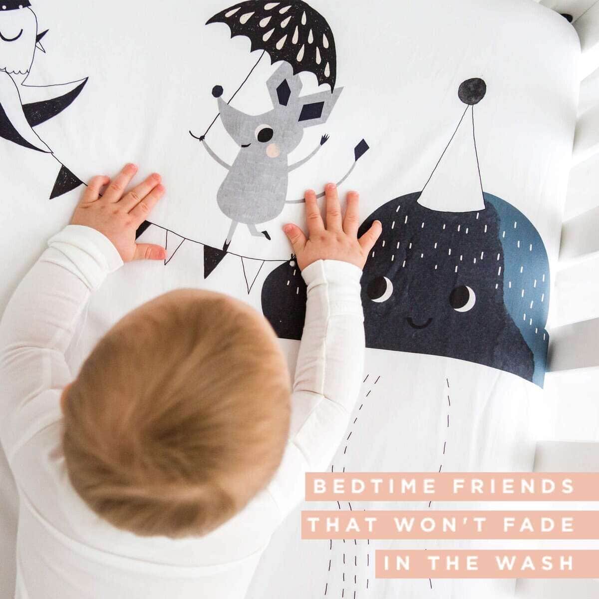 Sábana ajustable para cuna de algodón satén 100% de Rookie - Imagen 4