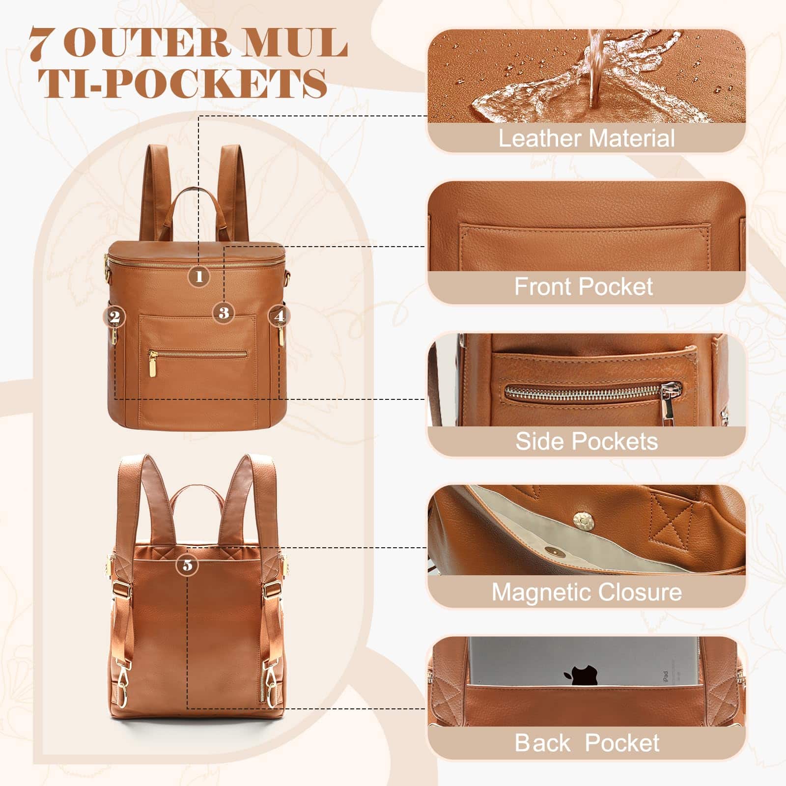 Mochila de Pañales miss fong, Bolso de Pañales Grande de - Imagen 7