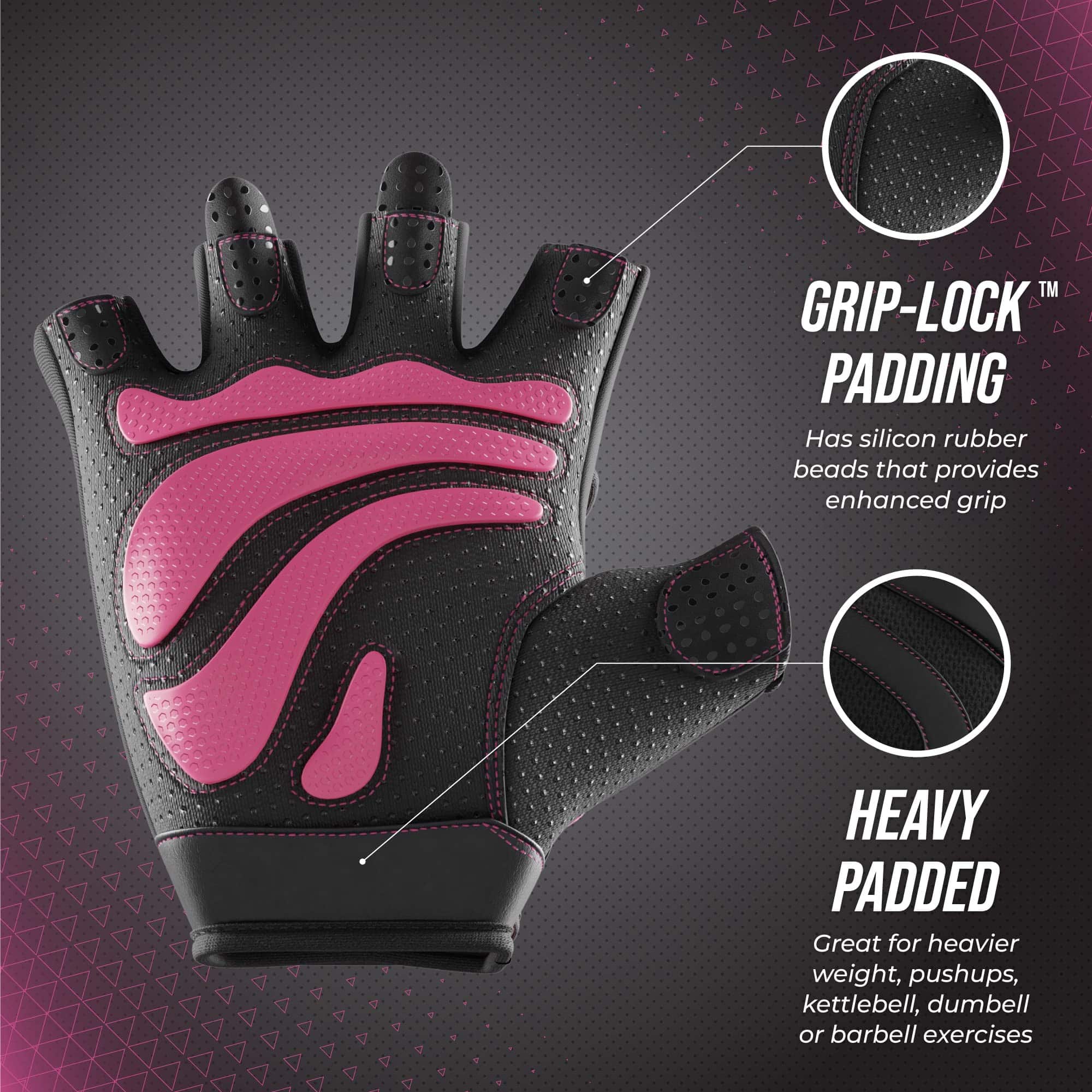 Guantes de Levantamiento de Peso de Mujer Contraband Pink - Imagen 4