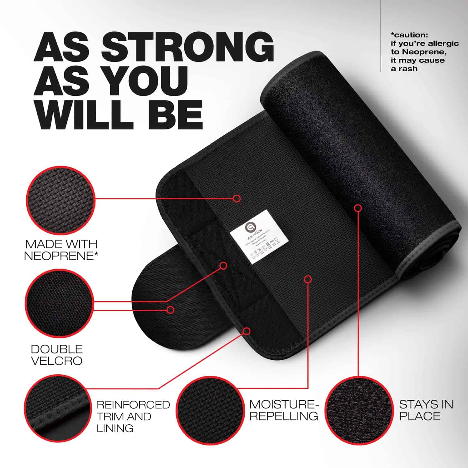 Cinturón de Entrenamiento para la Cintura ActiveGear para - Imagen 3