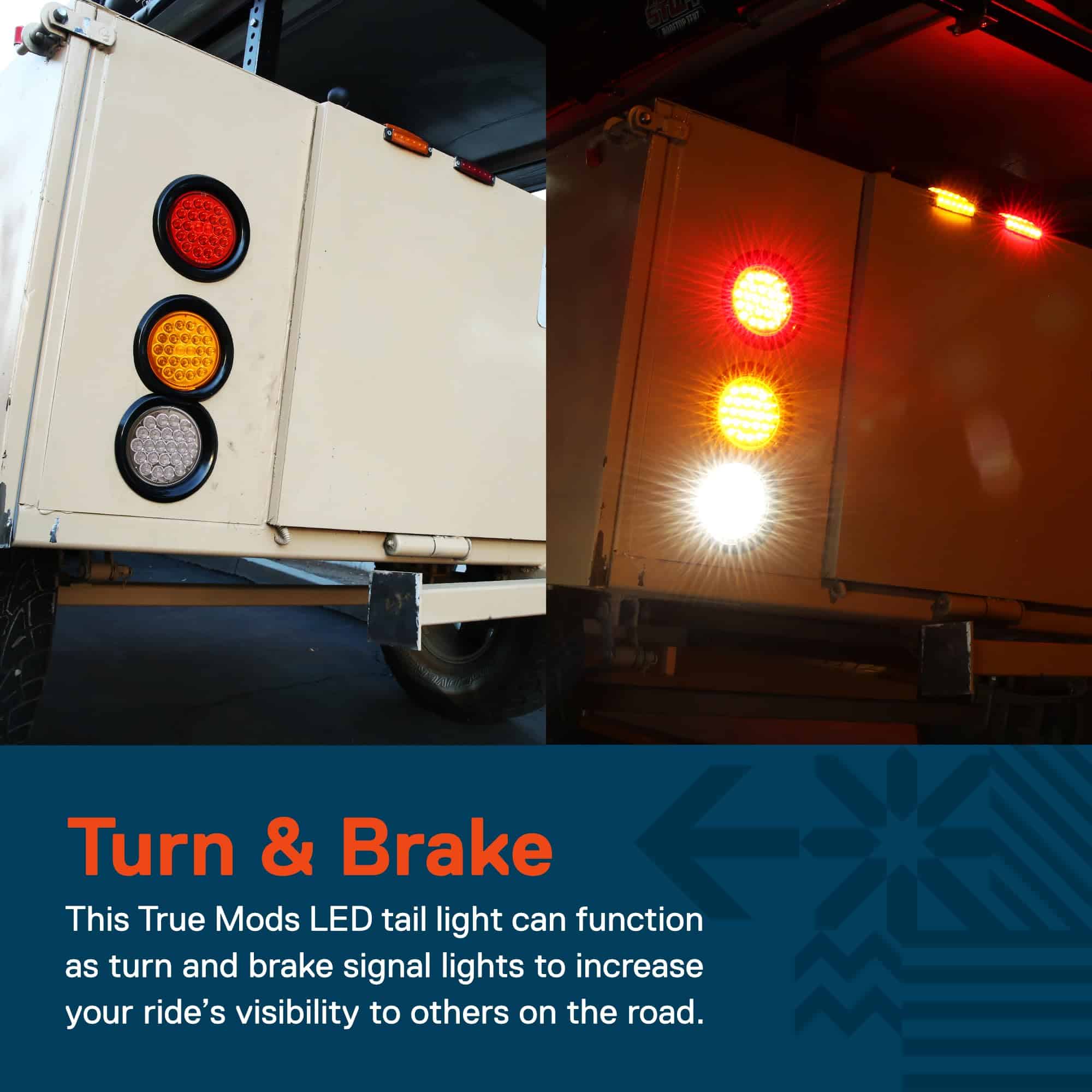 Juego de 2 luces traseras para remolque redondas de 4" - Imagen 4