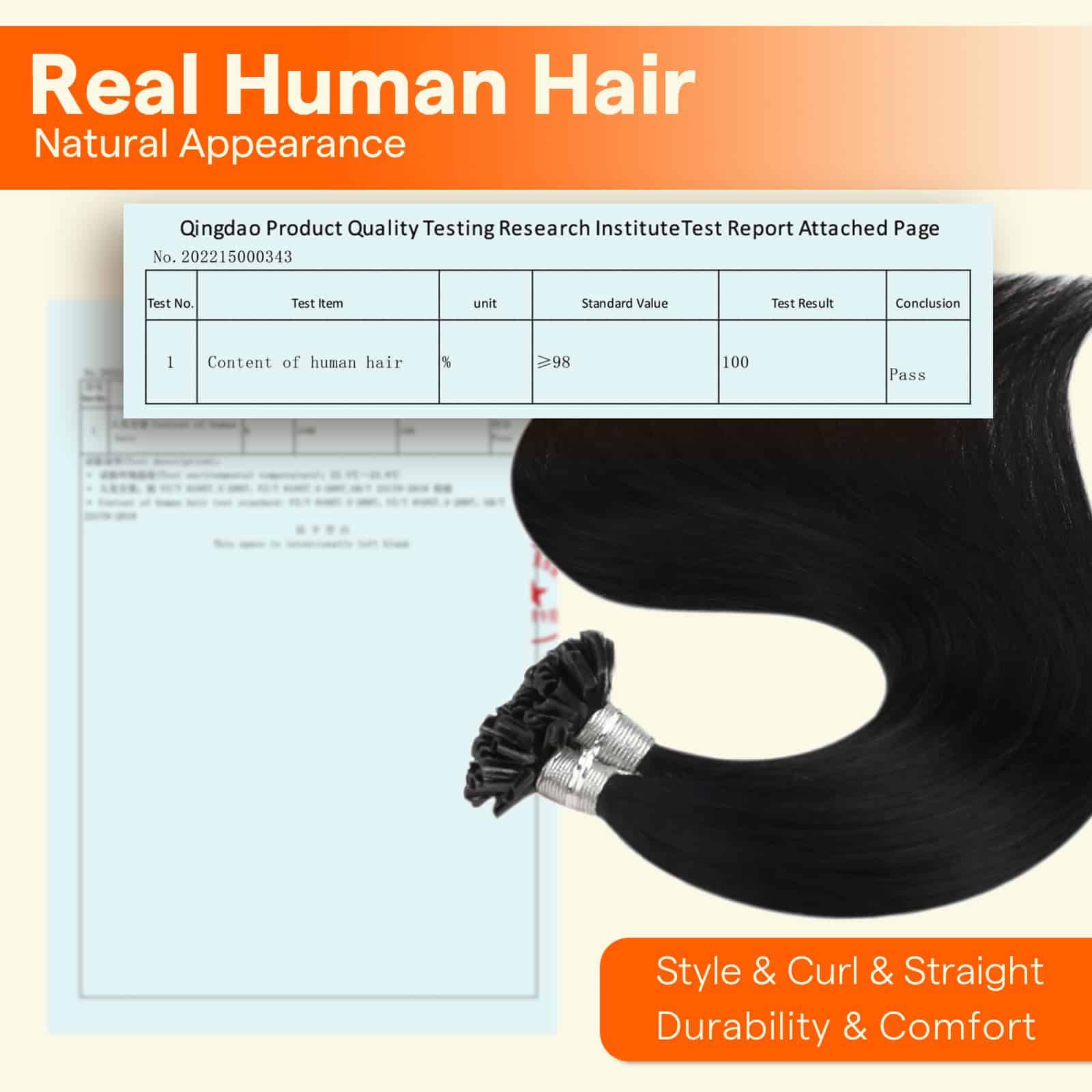 Extensiones de Cabello Full Shine U Tip de -Negro Natural - Imagen 6