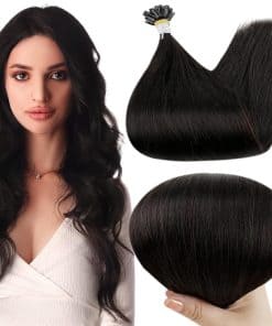 Extensiones de Cabello Full Shine U Tip de -Negro Natural