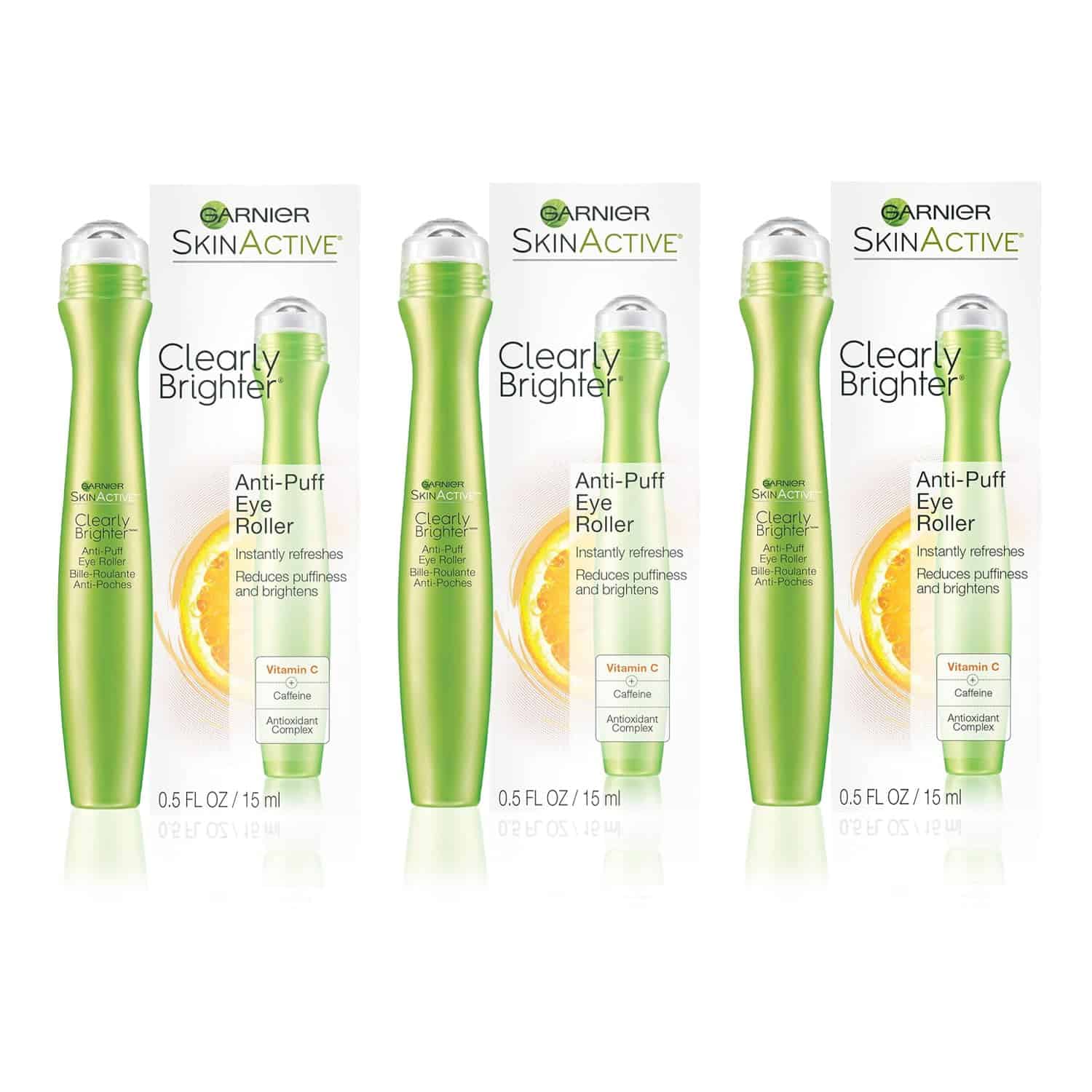 Garnier Clearly Brighter Anti-Puff Eye Roller, 0.5 Fl Oz