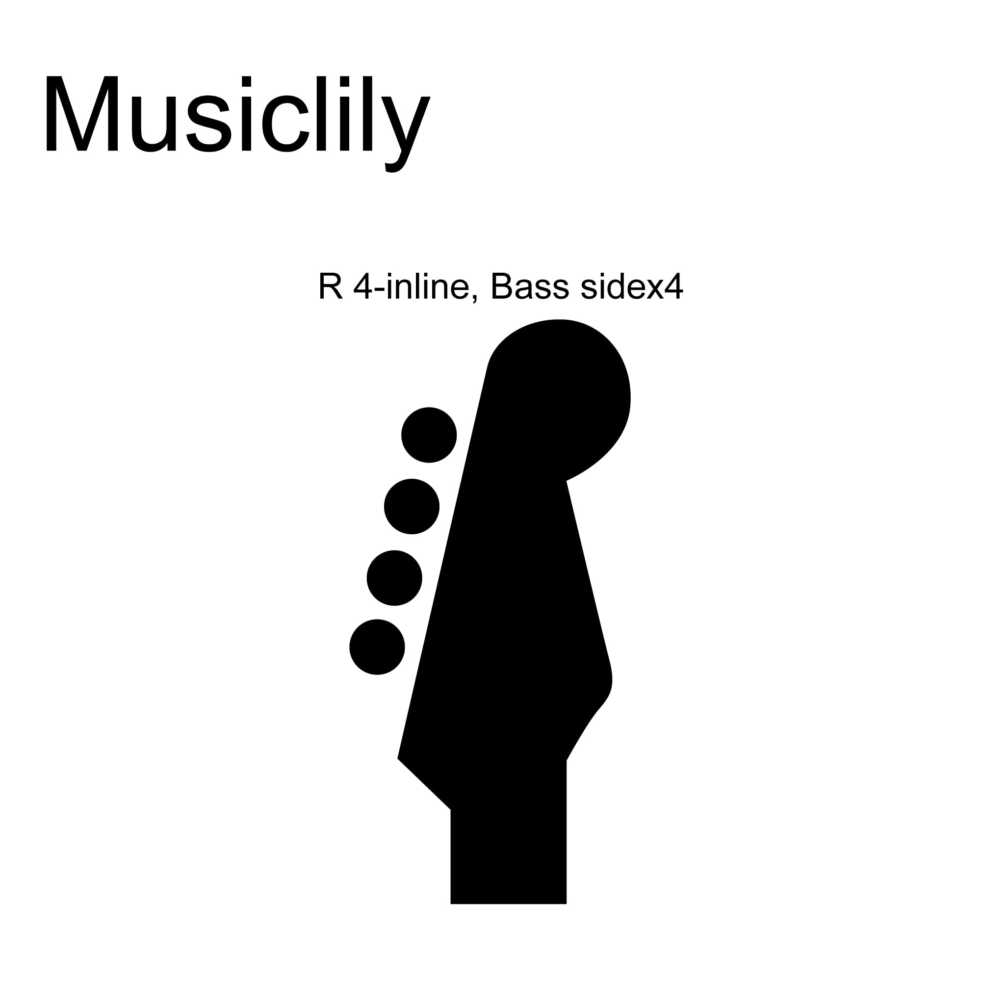 Clavijas de afinación abiertas 4 en línea vintage para bajo - Imagen 4