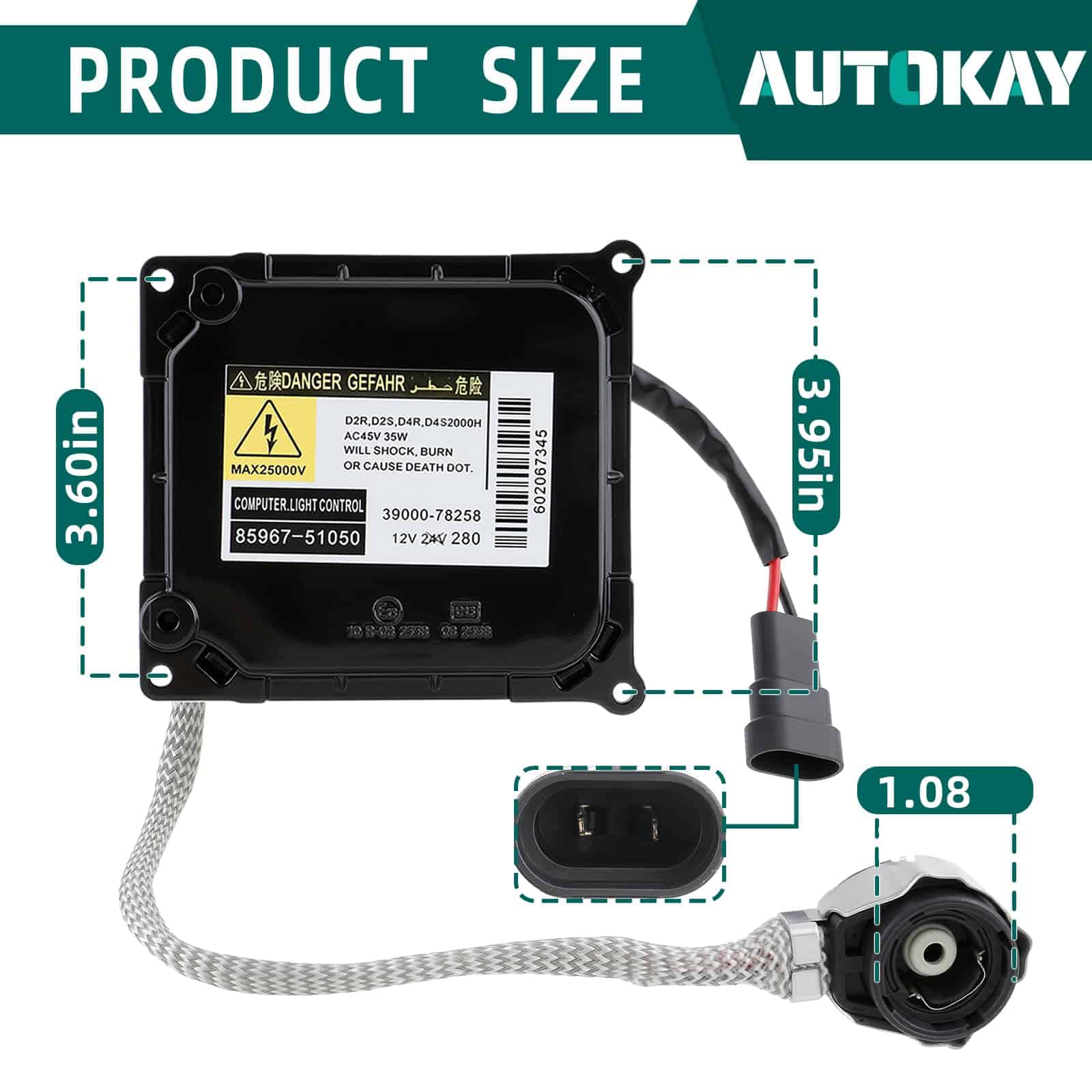 Control de Módulo de Balasto de Faro Xenón HID AUTOKAY - Imagen 5