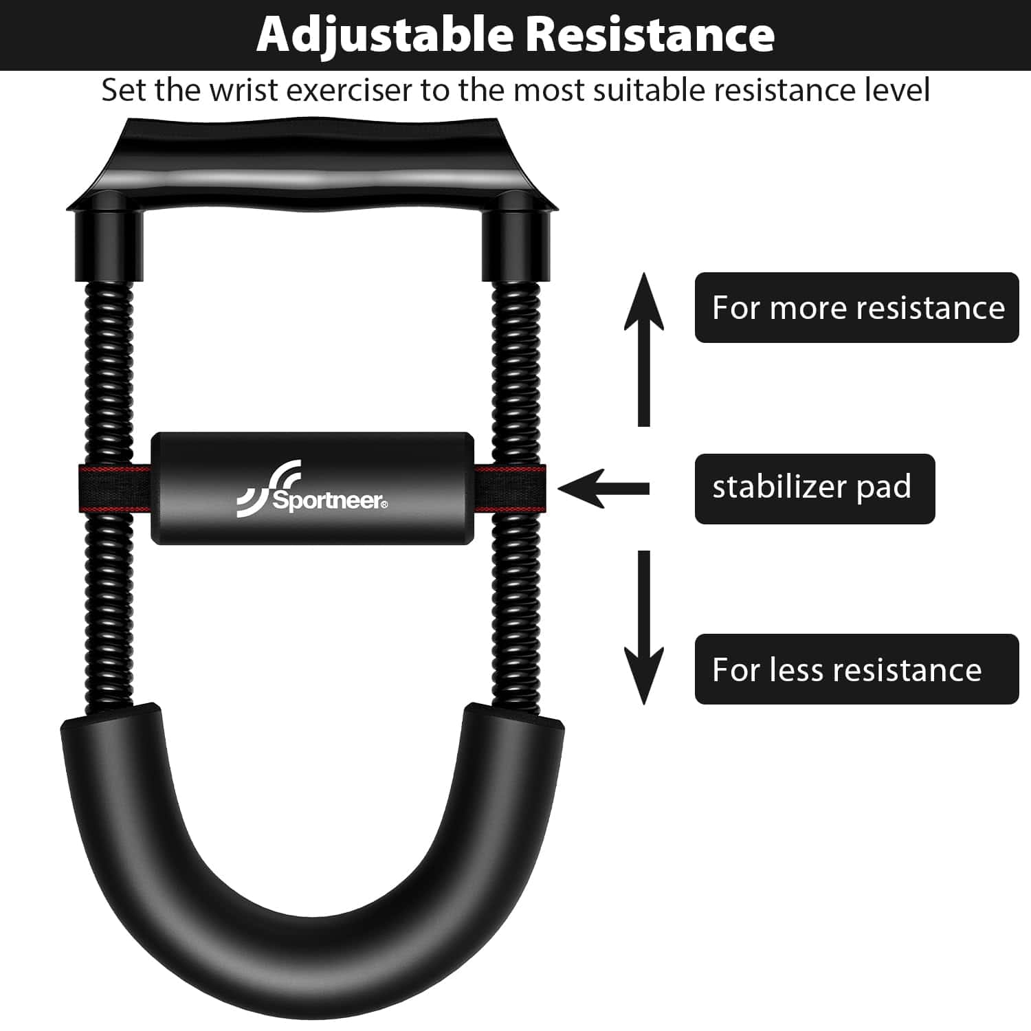 Fortalecedor de muñeca Sportneer, Exerciser de antebrazo - Imagen 4