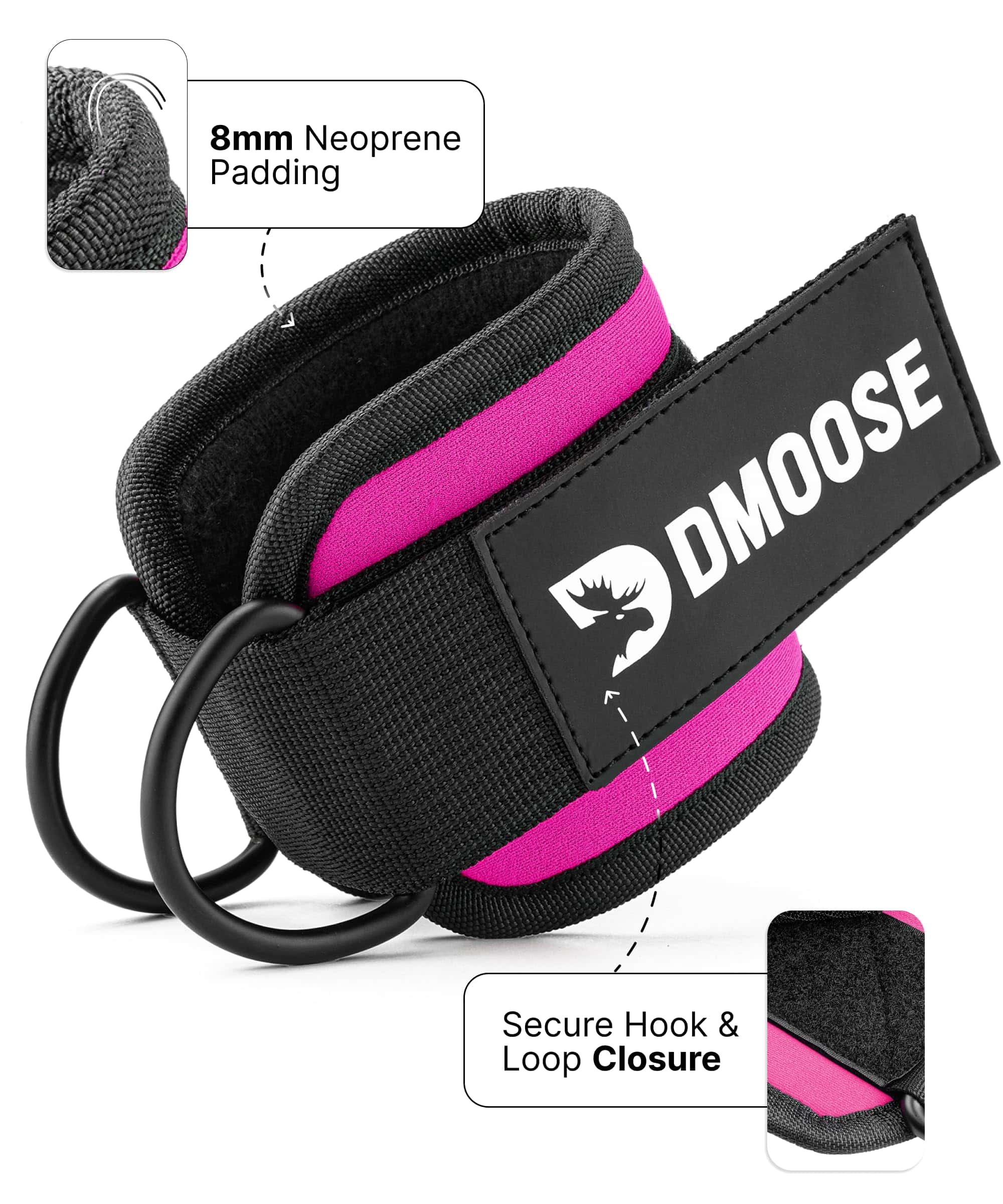 Correa de tobillo DMoose para máquina de -Magenta - Par - Imagen 5