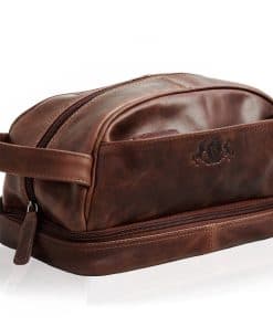 Bolso de aseo ALEX Grande para hombres de cuero real bolsa