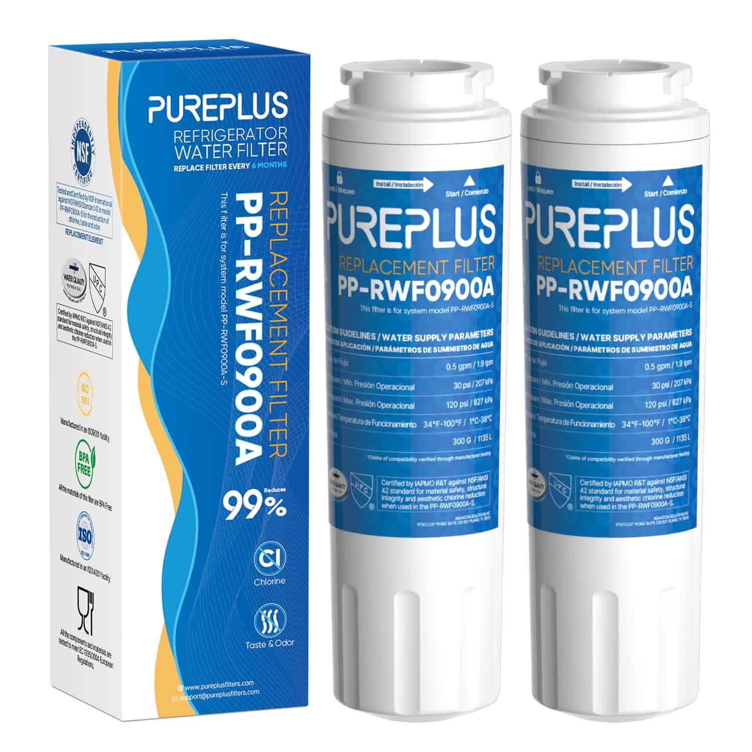 Filtro de agua para refrigerador -Blanco
