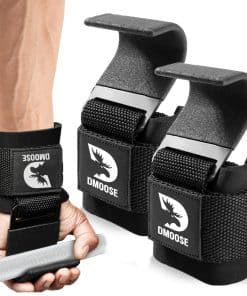 Ganchos de Levantamiento de Pesas DMoose Fitness (Par) para