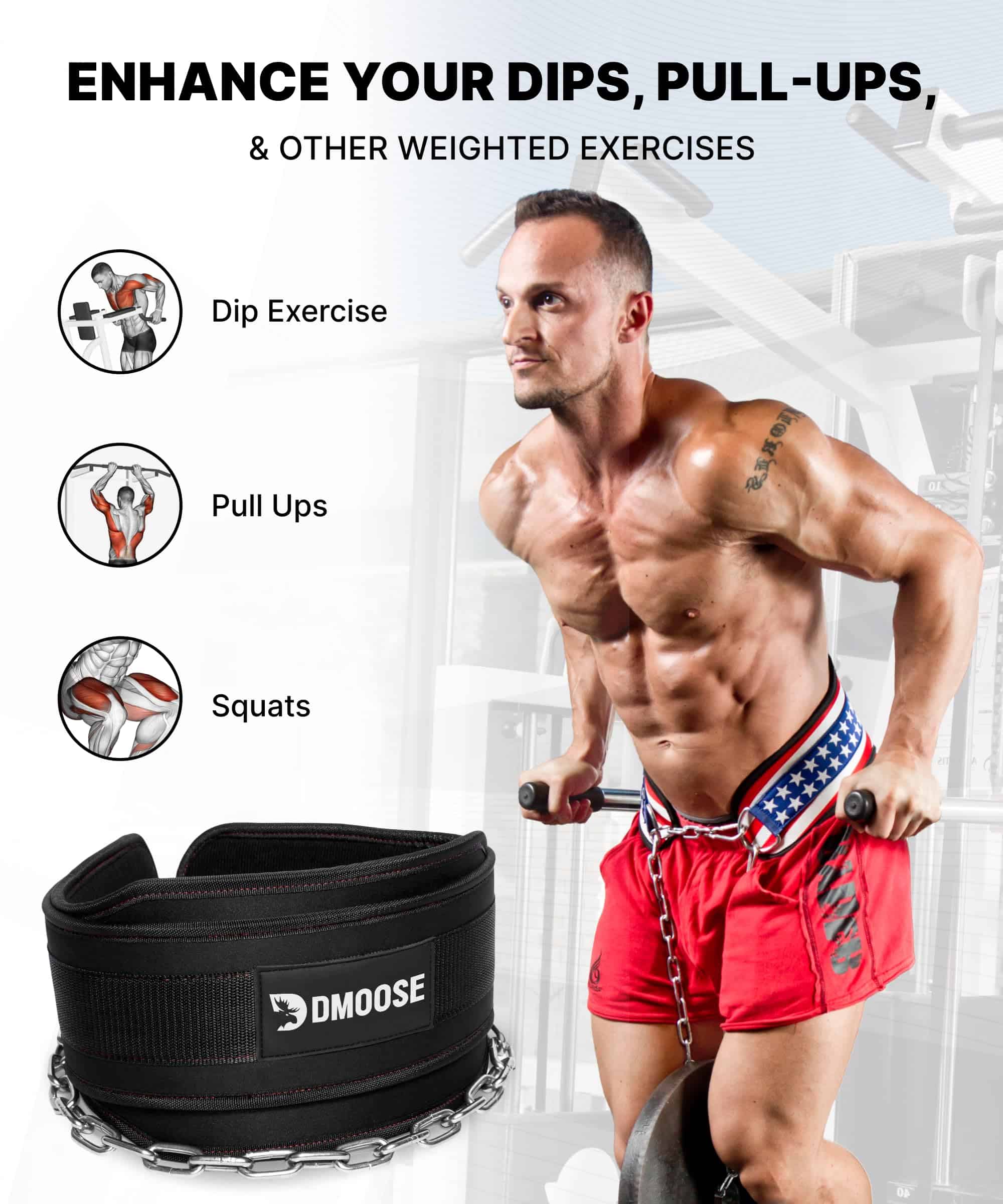 Cinturón de Inmersión DMoose Fitness Para Levantamiento de - Imagen 3