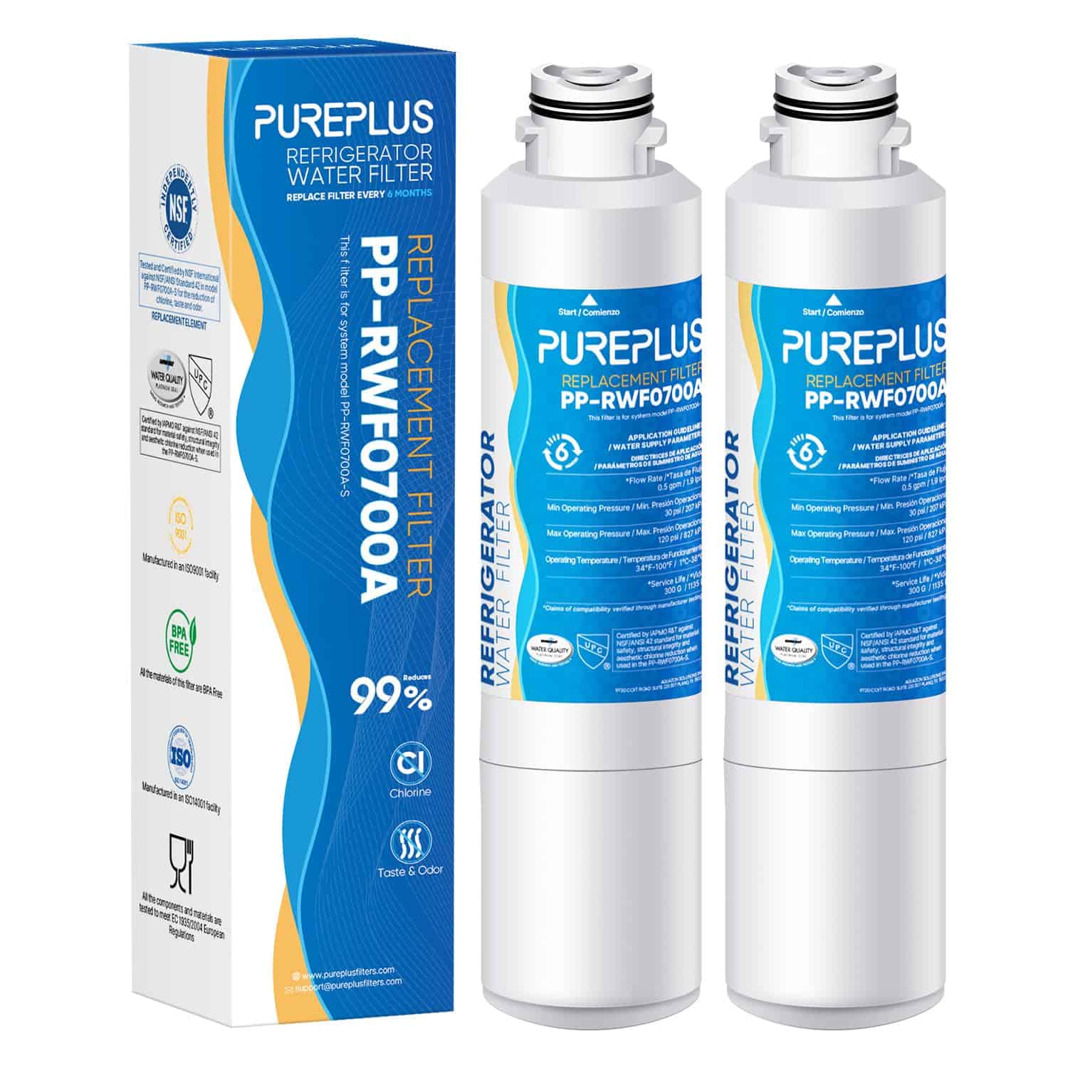 PUREPLUS Reemplazo de Filtro de Agua para Refrigerador