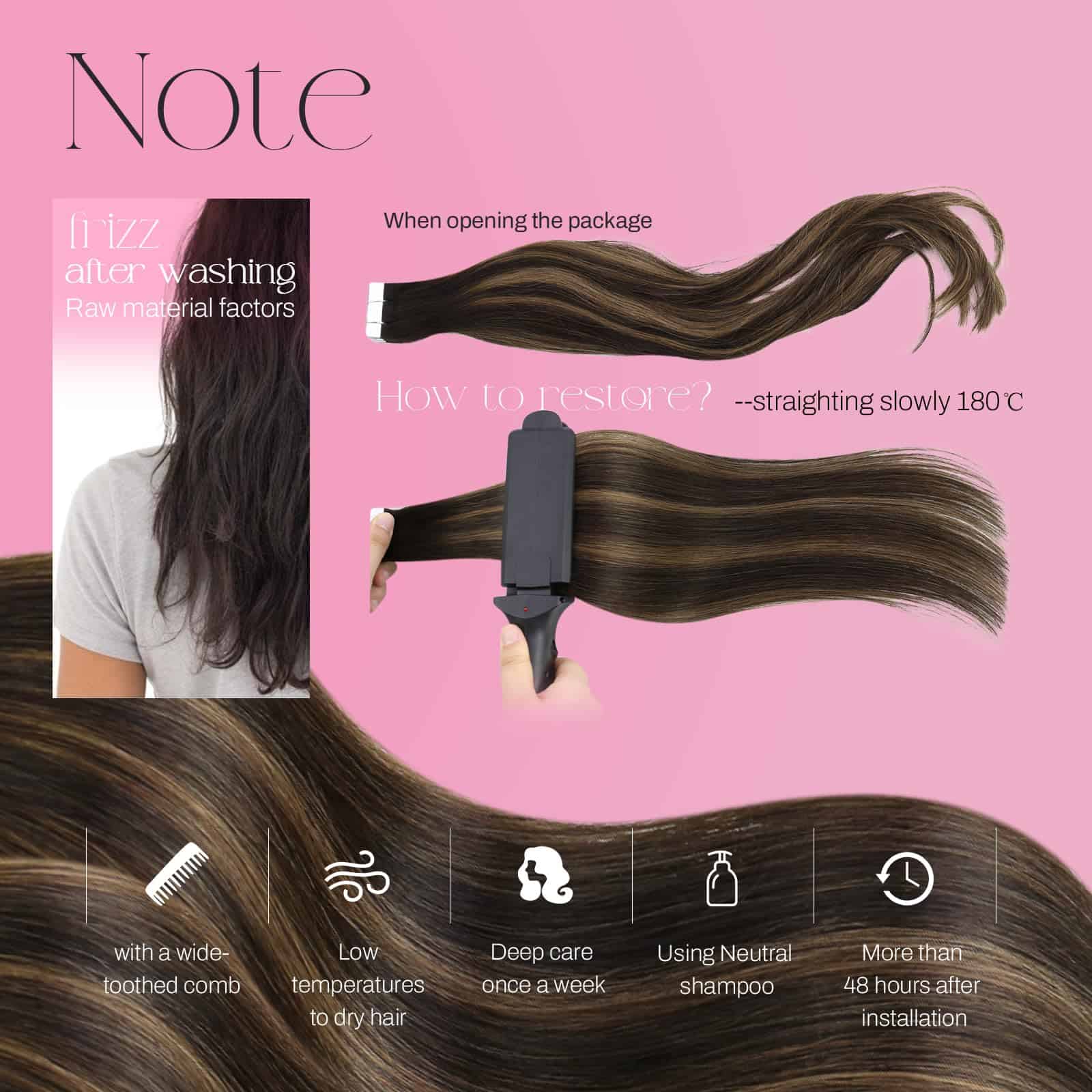 Moresoo Extensiones de Cabello Tape in Cabello Humano - Imagen 6