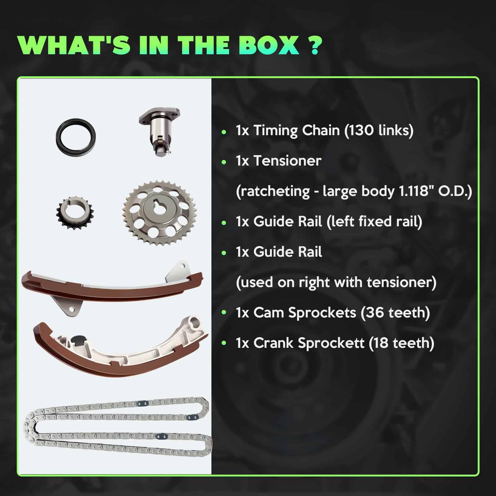 SCITOO 9-4200 Juego de Cadena de Distribución del Motor - Imagen 3