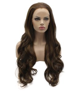 Pelucas Largas y Onduladas 26 pulgadas Mezcla de Rubio